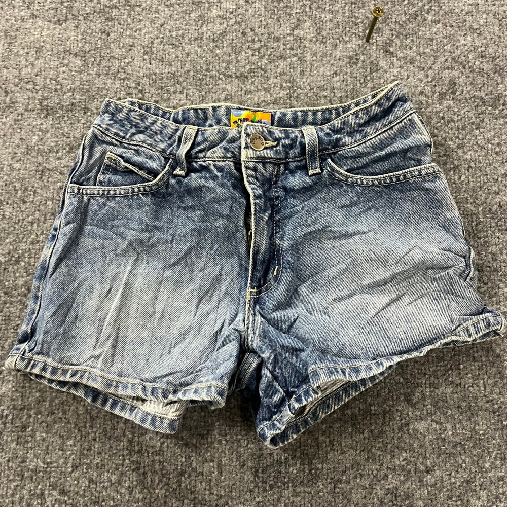 Paris Blues Denim Shorts Womens Size 1 Blue High Waisted Vintage Jean Casual
